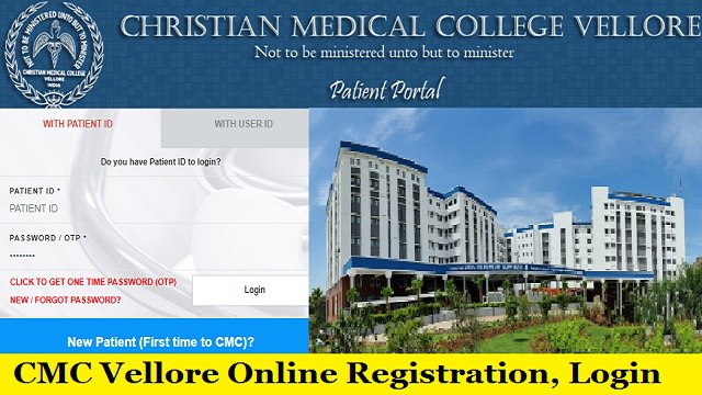 CMC Vellore Online Registration, Appointment Booking, Patient Login, Doctors List @ clin.cmcvellore.ac.in